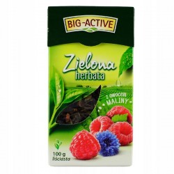 Чай зеленый с малиной "Zielona herbata z malina", листовой, 100гp